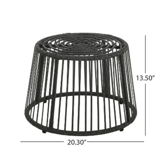 Christopher Knight Home Caryl Outdoor Wicker Chair and Side Table Set with Cushion image {3}