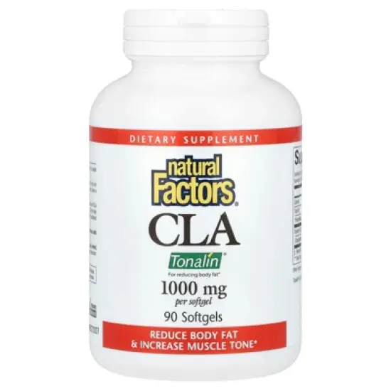 Natural Factors, CLA Tonalin 1000 mg, Supports Healthy Muscle Mass and Weight Management, 90 softgels (45 servings) image {3}