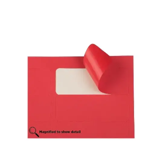 JAM Paper Laser/Inkjet Mailing Address Labels 1" x 2 5/8" Red 4514939 image {3}