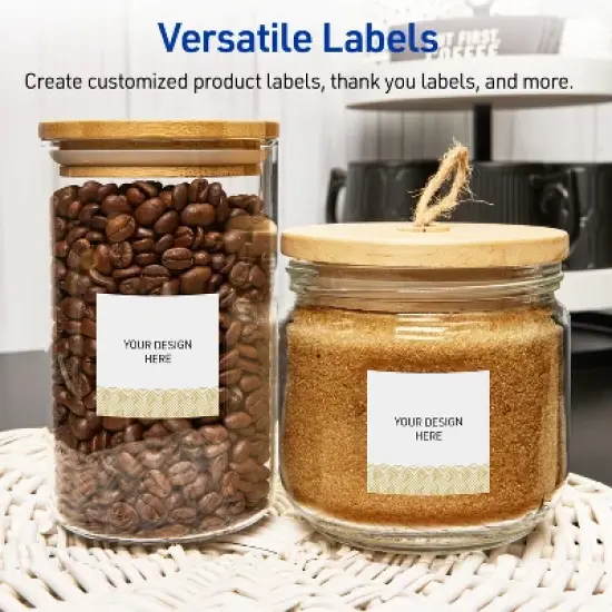 Avery Square Labels, Gold Lace Trim Pattern, 3" x 3", 60 Total image {5}