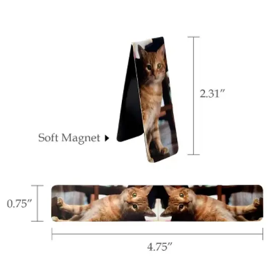 Wrapables Magnetic Bookmarks, Page Marker, Page Clips Reading Supplies (Set of 30), Playful Cats image {1}