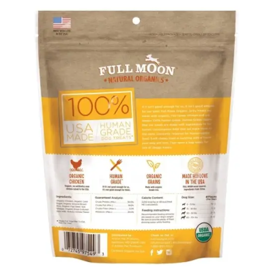 Full Moon Organic Jerky Chicken Recipe Dog Treats - 16oz image {3}
