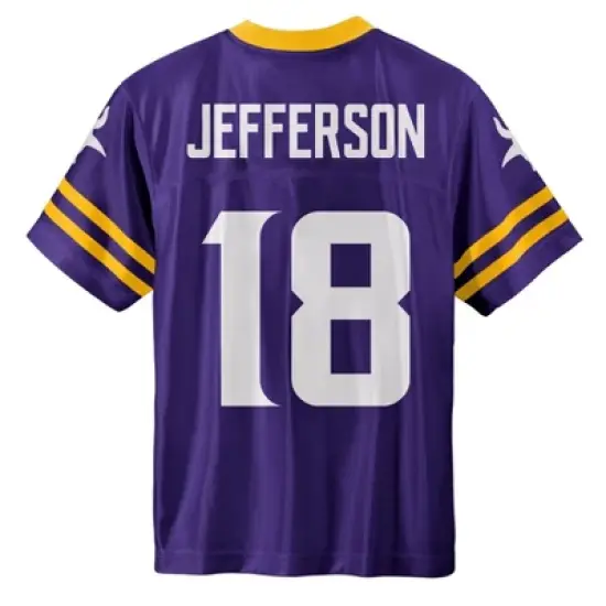 NFL Minnesota Vikings Boys' Short Sleeve Jefferson Jersey image {2}