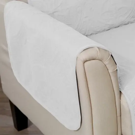 Great Bay Home Medallion Stitched Reversible Washable Pet Furniture Protector image {5}