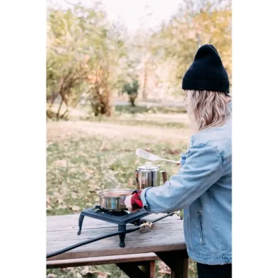 Stansport Double Burner Cast Iron Stove with Regulator Hose image {2}