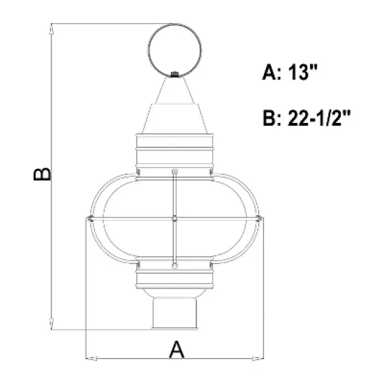 VAXCEL Chatham 1L Black Coastal Outdoor Globe Post Light Clear Glass image {3}