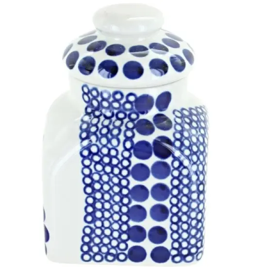 Blue Rose Polish Pottery 2000 Zaklady Small Square Container image {2}