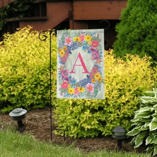 Briarwood Lane Spring Garden Flag 18x12.5 For Outdoor Spring Monogram Letter a Garden Flag Flag For Spring Garden Flag Flags For Outside image {3}