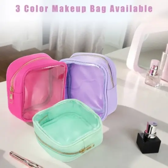 Unique Bargains Waterproof Clear Mini Makeup Bag 1 Pc image {5}