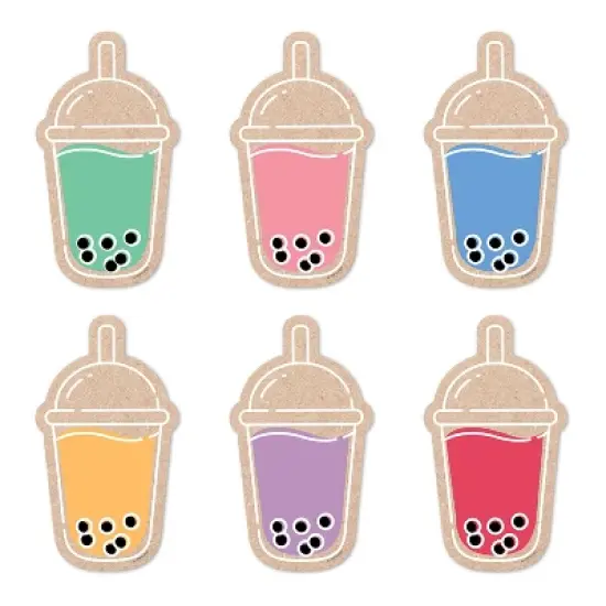 Creative Teaching Press&reg; Krafty Pop! Boba Cups 6" Designer Cut-Outs, 36 Per Pack, 3 Packs image {1}