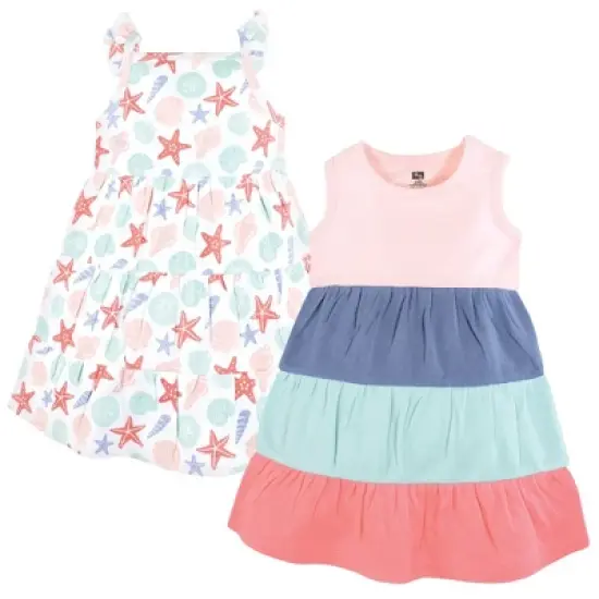 Hudson Baby Girl Cotton Dresses, Multicolor Sea Shells image {5}