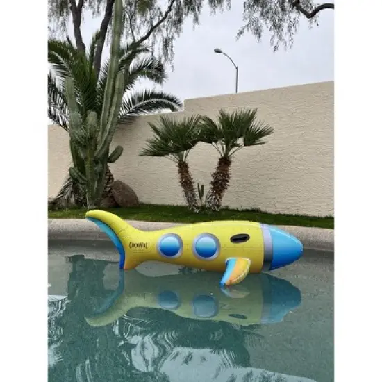 CocoNut Float Yellow Submarine Ride-On Pool Float image {1}