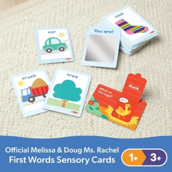 Melissa & Doug Ms. Rachel First Words Textured Sensory Flashcards Preschool Learning Toy: 30 Pieces for Memory and Emotional Skill Development image {8}
