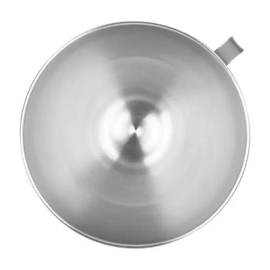 KitchenAid 4.5 Quart Polished Stainless Steel Mixer Bowl with Handle - K45SB: Dishwasher Safe, Silver, 8.75" Diameter image {2}