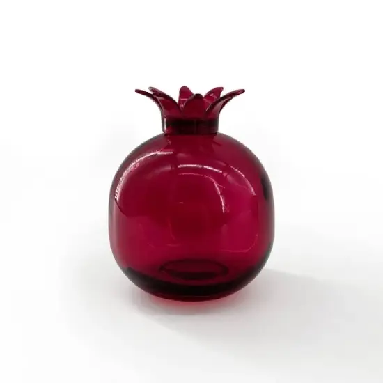 Novelty Glass Bud Vase Burgundy - Bullseye's Playground&trade; image {3}