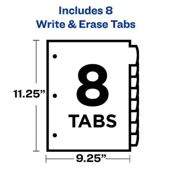 Avery Write-On Big Tab Plastic Dividers 8-Tab Letter 16177 image {4}