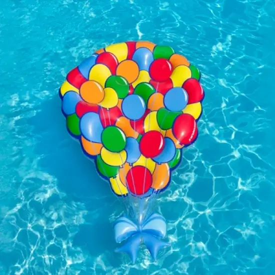 Swim Central 80" Balloon Party Island Inflatable Swimming Pool Lounge Float and Table Centerpiece image {3}