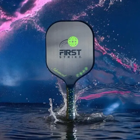 First Strike Pickleball: Advanced Pickleball Paddle - 16 x 8 x 0.5", Polymer Core, Carbon Fiber Surface, Advanced Edge Guard, 4" Grip image {1}