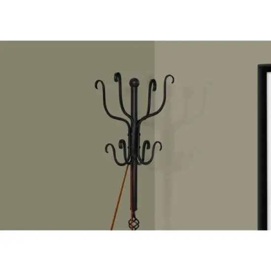 Coat Rack - Traditional Hammered Black Metal - EveryRoom image {2}