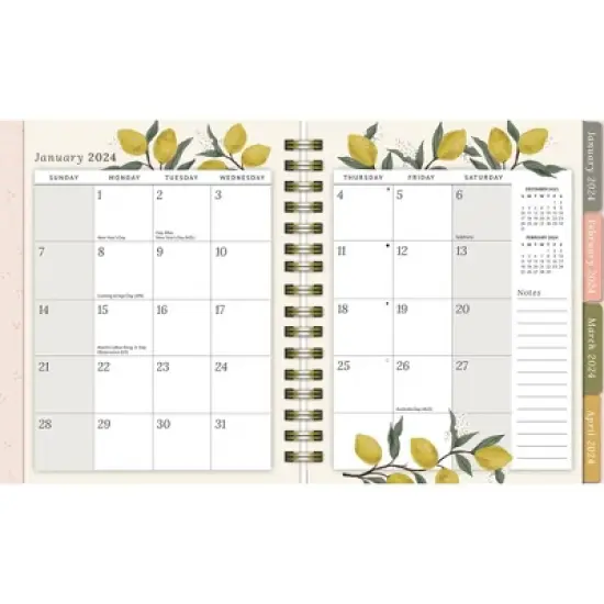Lang 2024 Weekly/Monthly Planner 8.5"x9.5" Just Breathe image {1}