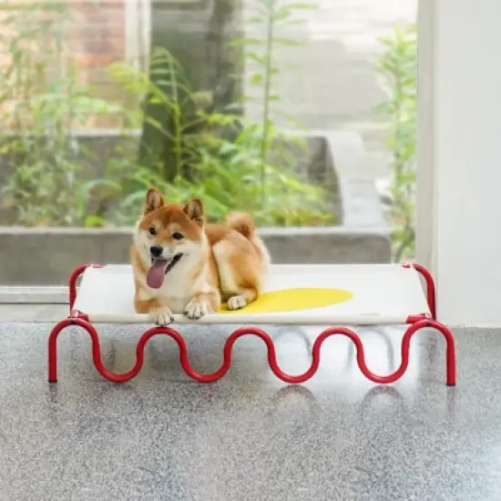 ZEZE Wavy Army Elevated Dog Bed image {7}