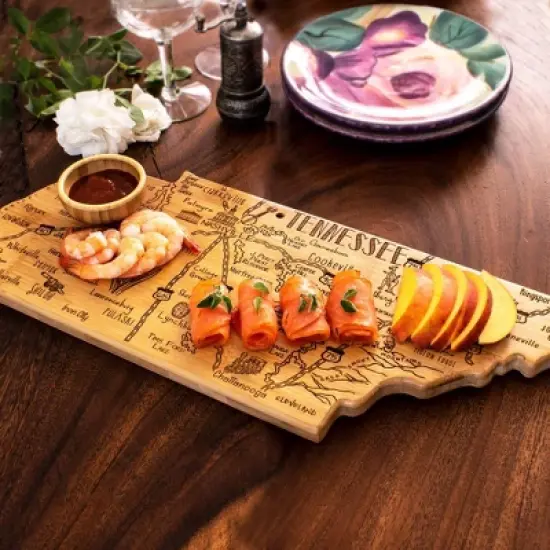 Totally Bamboo Destination Tennessee Serving and Cutting Board: State Design, Lightweight Bamboo, 18.5" x 7" image {3}