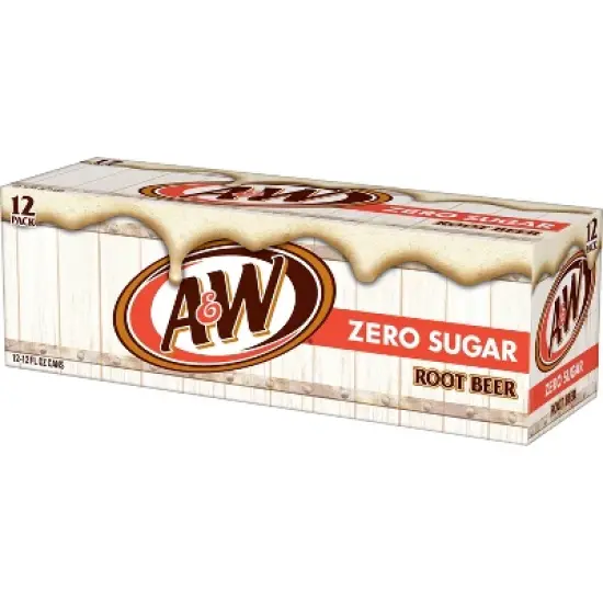 A&W Root Beer Zero Sugar Soda - 12pk/12 fl oz Cans image {4}