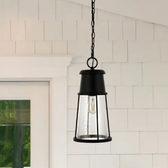 Laela 8.4" Outdoor Pendant - PLT4035 - Black - Safavieh image {2}