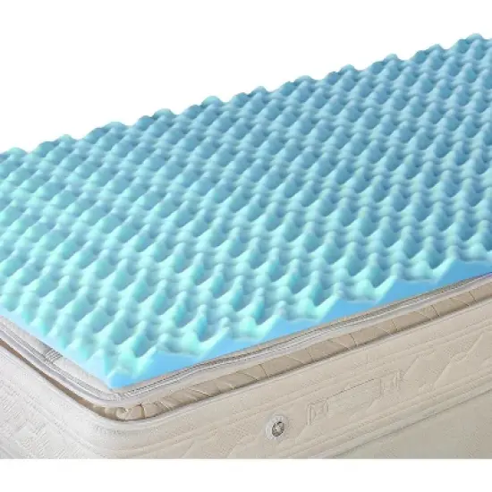 DMI 2-Inch Foam Mattress Topper, Egg Crate Foam Pad for Support, Air Circulation, Pressure Relief & Weight Distribution, Twin Size 33 x 72, Blue image {4}