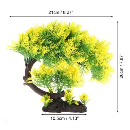 Unique Bargains Aquarium Plant Decoration Artificial Aquatic Plants Tree 7.87" 1 Pcs image {3}