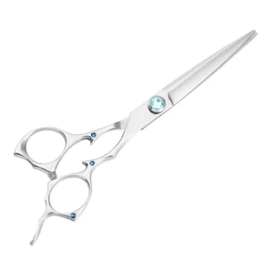 Unique Bargains Hair Cutting Scissors Premium Stainless Steel Razor with Blue Rhinestone image {4}
