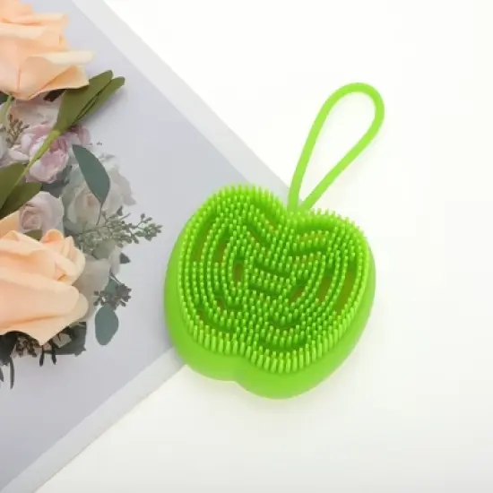 Unique Bargains Apple Shape Bath Brush Green 1 Pc image {5}