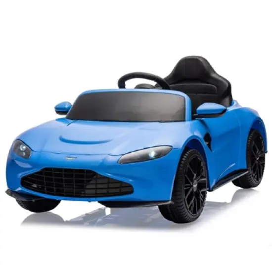 12V Ride on Sports Car for Kids, Licensed Aston Martin Battery Powered Car Toddles, Ride on Toy with RC, Horn, Soft Start image {7}