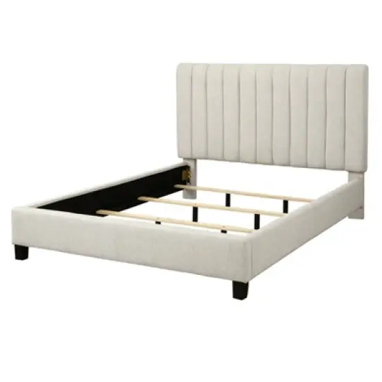 Queen Teagan Channel Upholstered Bed - Lifestorey image {5}