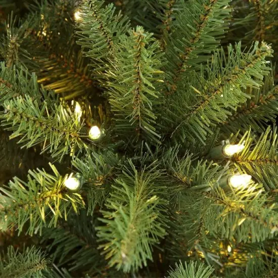 6.5ft Pre-lit Forest Fir Artificial Christmas Tree - Puleo: Incandescent Lights, Easy Setup image {2}