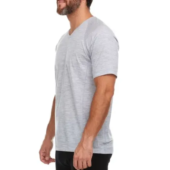 Minus33 Merino Wool Micro Weight - Men's Wool V-Neck T-Shirt Woolverino Ash Gray S image {3}
