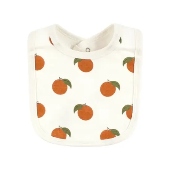 Touched by Nature Unisex Baby Organic Cotton Bibs, Fruits And Veggies, One Size image {4}