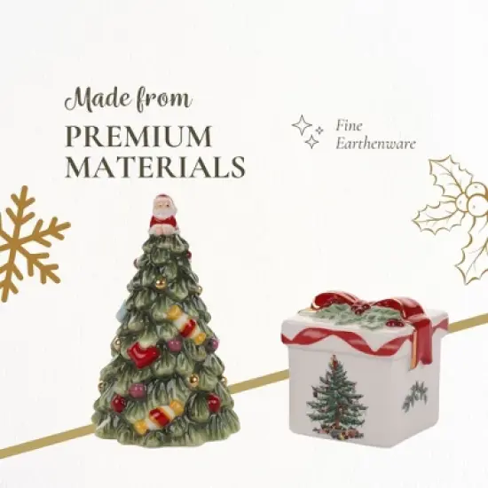 Spode Christmas Tree Tree and Gifta Salt and Pepper Shaker Set (2-Piece)- Holiday Kitchen & Table D&eacute;cor - Festive Home Accent image {3}