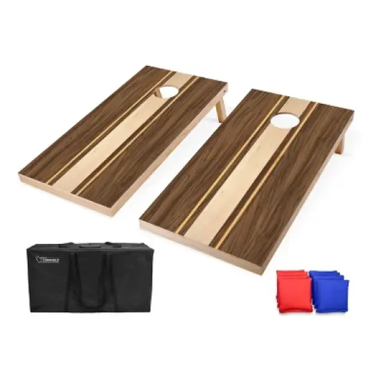 GoSports 4 x 2 ft Regulation Size Wood Cornhole Board Set - 2 Boards, 8 Bean Bags, Carrying Case and Game Rules image {5}
