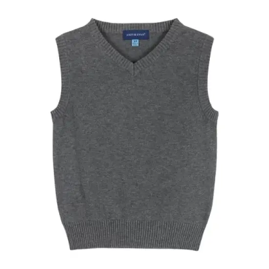 Andy & Evan  Toddler  Boys White Plaid Buttondown w/Vest Set image {3}