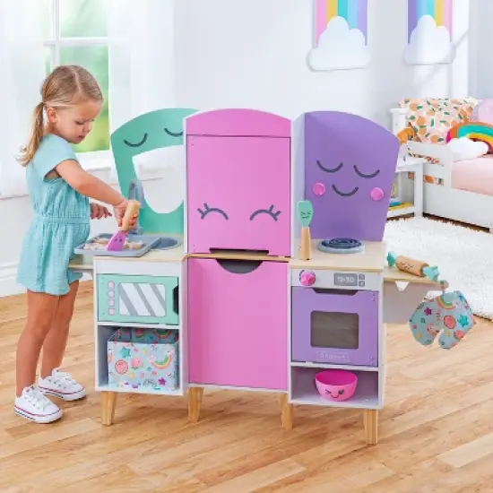 Kidkraft Lil' Friends Wooden Play Kitchen with 14 Accessories image {1}
