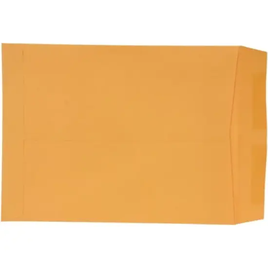 School Smart No Clasp Envelopes with Gummed Flap, 9 x 12 Inches, Kraft Brown, Pack of 250 image {1}