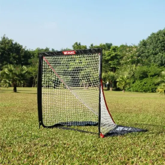 Net Playz 4' x 4' Lacrosse Goal Sports Net and Rebounder image {5}