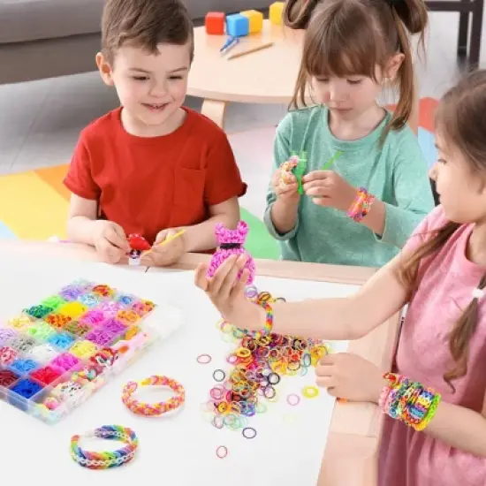 LotFancy 32 Colors Rubber Band Bracelet Kit, Loom Bracelet Making Refill Kit for Adults Ages 12+ image {13}