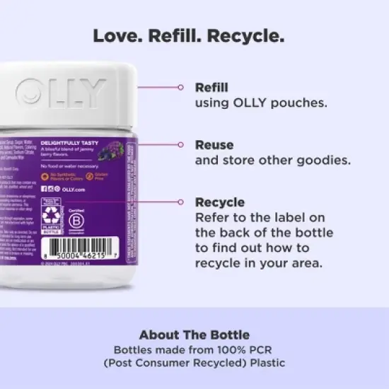 OLLY Immunity Sleep + Elderberry Multivitamins Gummies - Midnight Berry - 36ct image {4}
