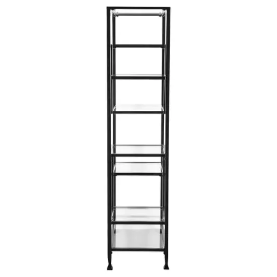 68" Jamel Bookcase Matte Black - Aiden Lane image {3}