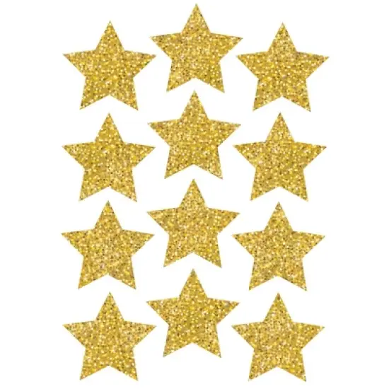 Ashley Productions&reg; Die-Cut Magnets, 3" Gold Sparkle Stars, 12 Per Pack, 6 Packs image {2}