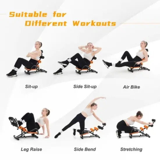 Costway Core Ab Trainer Bench Abdominal Stomach Exerciser Workout Gym Fitness Machine image {6}