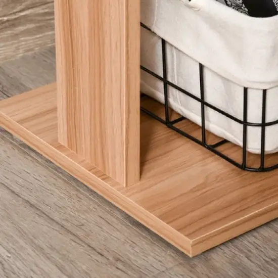 HOMCOM 360&deg; Rotating Home Office Desk L Shaped Corner Computer Desk with Storage Shelves, Writing Table Workstation image {6}