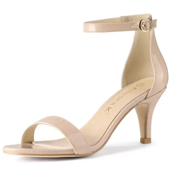 Allegra K Women's Ankle Strap High Heeled Open Toe Stiletto Heels Sandals image {7}